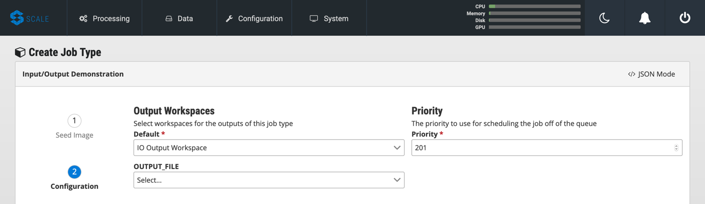 job type configuration